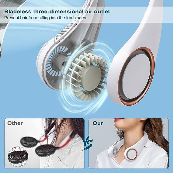 Portable Neck Fan,Hands Free Bladeless Fan